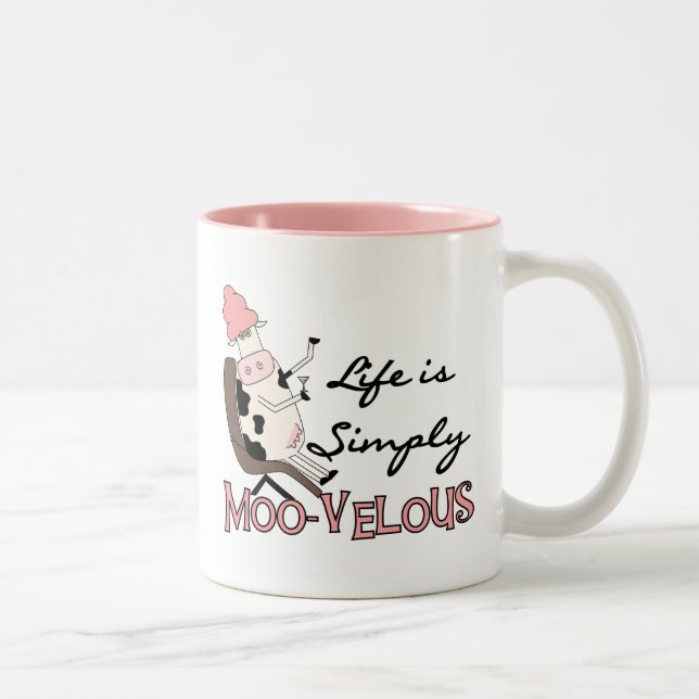 Kuh einfach moovelous Tshirts und Geschenke Zweifarbige Tasse (Rechts)