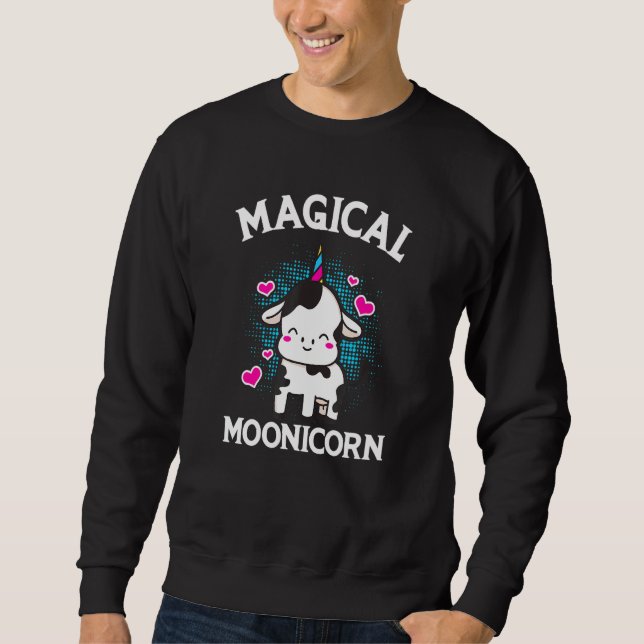 Kuh Einhorn Horn Ice Creme Sweatshirt (Vorderseite)