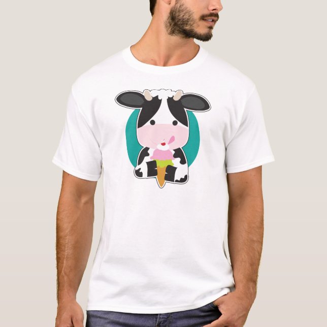 Kuh-Eiscreme T-Shirt (Vorderseite)