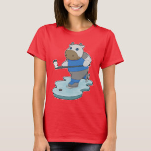 Kuh Eishockey Eishockeystick T-Shirt