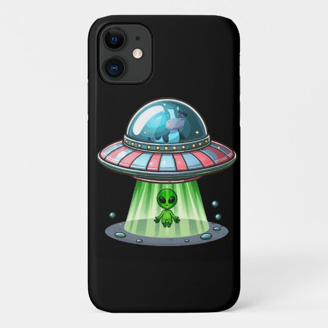 Kuh entführt Alien Case-Mate iPhone Hülle (Rückseite)