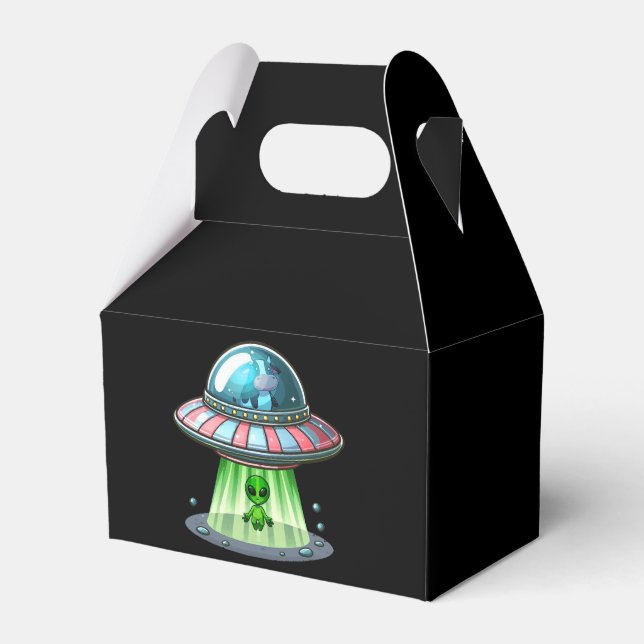 Kuh entführt Alien Geschenkschachtel (Vorderseite)