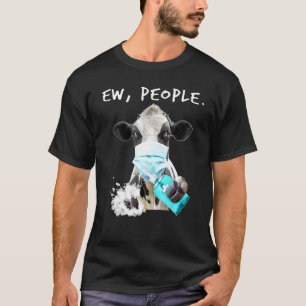 Kuh Ew Leute Kuh tragen eine Gesichtsmaske T-Shirt