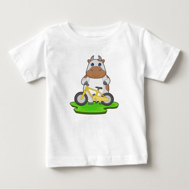 Kuh Fahrrad Baby T-shirt (Vorderseite)