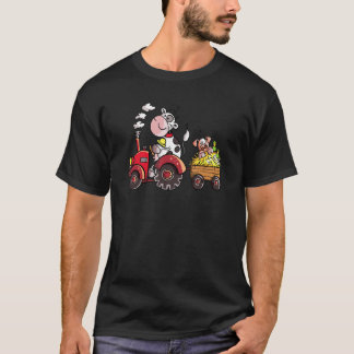 Kuh fährt Traktor I Landwirt Traktor Landwirtschaf T-Shirt