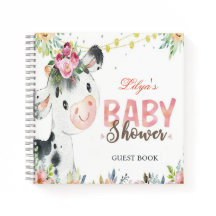 Kuh Farm Tiere Barnyard Baby Dusche Gästebuch