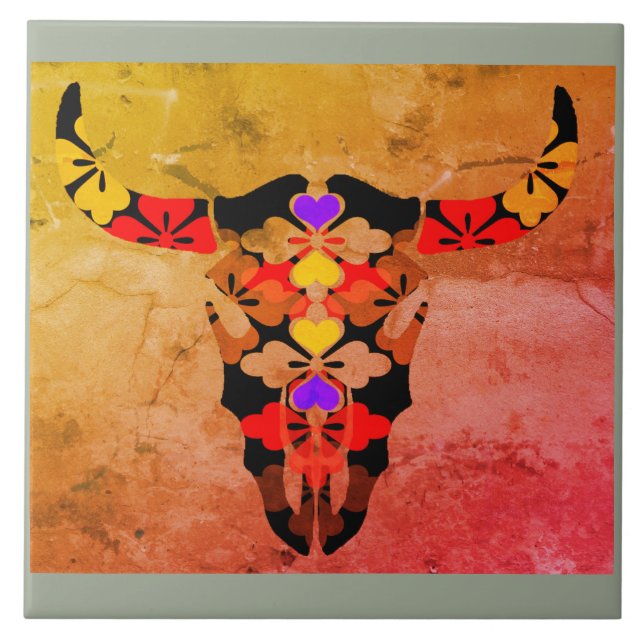 Kuh Fliese (Vorderseite)