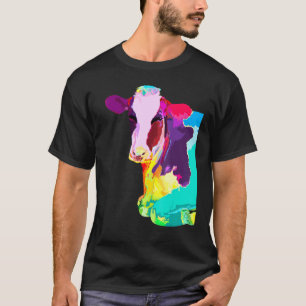 Kuh Frauen farbenfrohe Coole Rinder Mütter T-Shirt