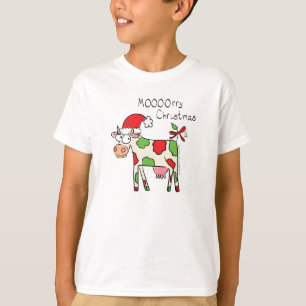 Kuh Funny Cartoon Weihnachtsfeiertag T-Shirt