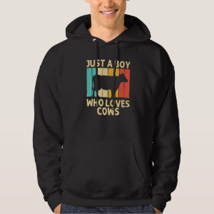 Kuh für Jungen Kinder Zuchtbetrieb Milchkühe Bauer Hoodie
