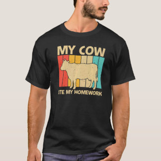 Kuh für Kinder Jungen Kuhbauer Milchwirtschaft T-Shirt