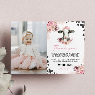 Kuh Geburtstag Foto Danke Karte