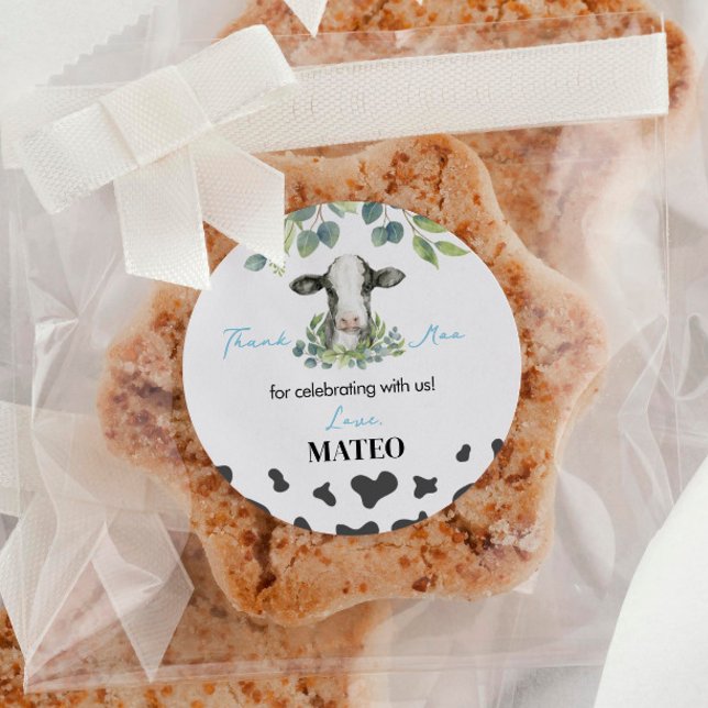 Kuh Geburtstagspartei Aufkleber Etiketten (Von Creator hochgeladen)