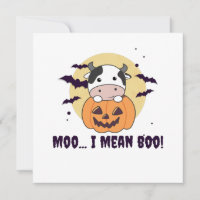 Kuh Ghost Niedlich Kawaii Halloween Moo I Gemein B