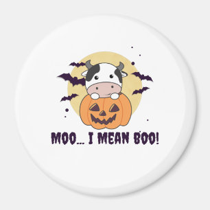 Kuh Ghost Niedlich Kawaii Halloween Moo I Gemein B Magnet