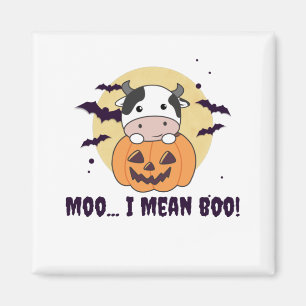 Kuh Ghost Niedlich Kawaii Halloween Moo I Gemein B Magnet