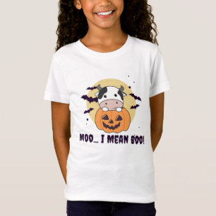 Kuh Ghost Niedlich Kawaii Halloween Moo I Gemein B T-Shirt