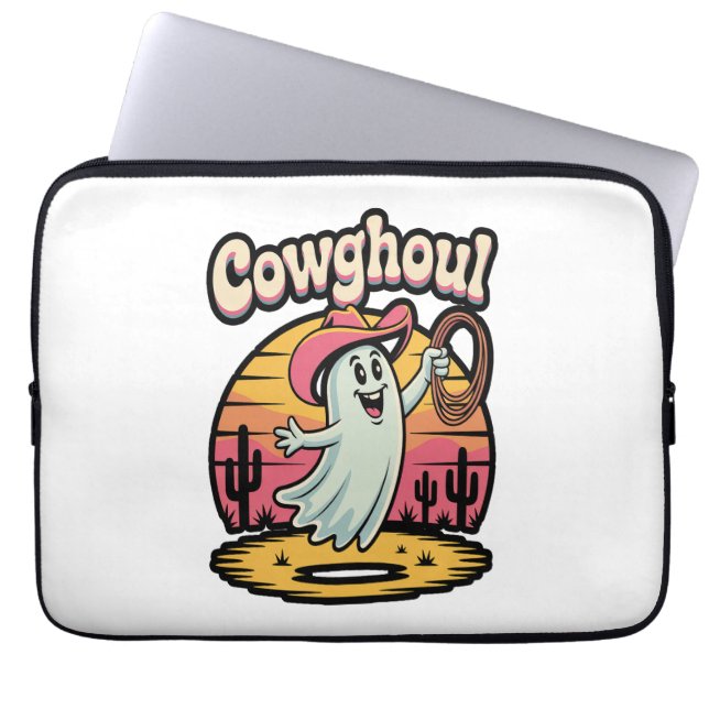 Kuh Ghoul Halloween Spooky Laptopschutzhülle (Vorderseite)