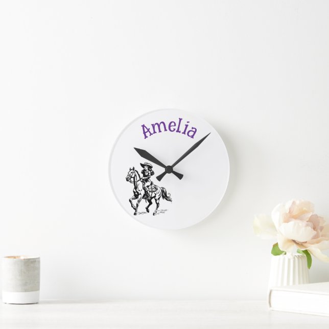 Kuh Girl Runde Wanduhr (Zuhause)