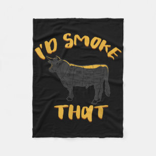 Kuh Grillen Grilling Funny Meat Lovers Sarkastisch Fleecedecke