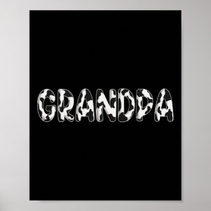 Kuh Großvater Geburtstagsfamilie Matching Väter Ta Poster