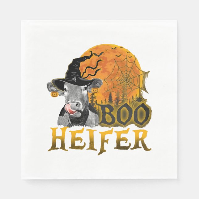 Kuh Halloween Serviette (Vorderseite)