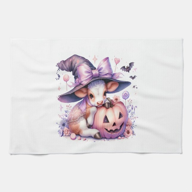 Kuh Halloween Square Geschirrtuch (Horizontal)