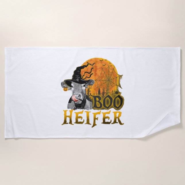 Kuh Halloween Strandtuch (Vorderseite)