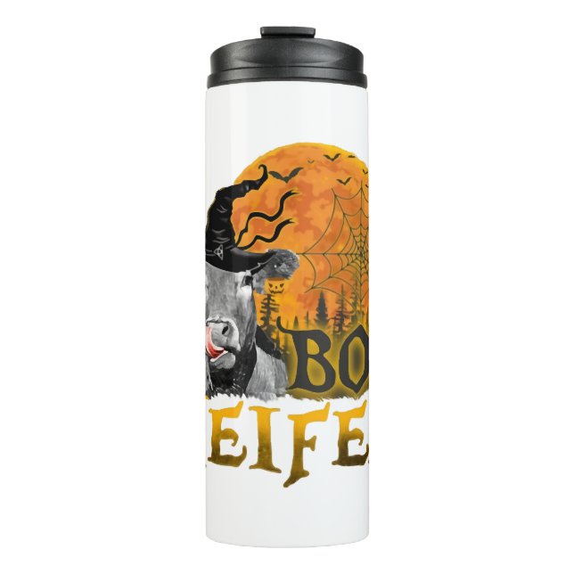 Kuh Halloween Thermosbecher (Vorderseite)