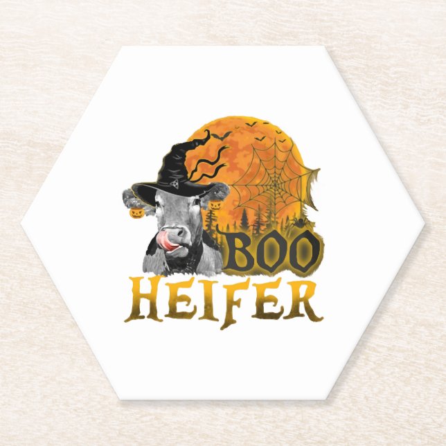 Kuh Halloween Untersetzer (Vorderseite)