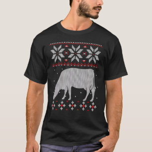 Kuh Heifer Ugge Weihnachtskraut Vieh Landwirtschaf T-Shirt