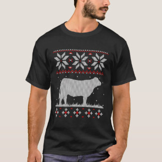 Kuh Heifer Ugly Sweater Rind Farm Leben Geschenke T-Shirt