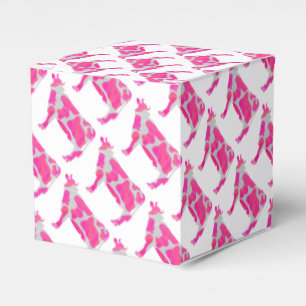 Kuh Heiß rosa und weiße Silhouette Geschenkschachtel