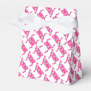 Kuh Heiß rosa und weiße Silhouette Geschenkschachtel