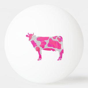 Kuh-heißes Rosa-und Weiß-Silhouette Tischtennisball