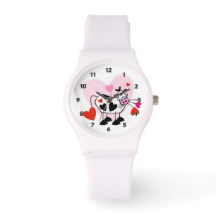 Kuh Herz Armbanduhr