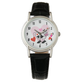 Kuh Herz Armbanduhr
