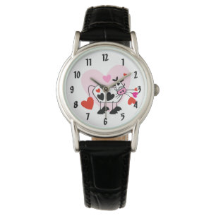 Kuh Herz Armbanduhr
