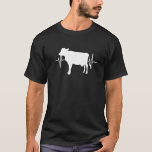 Kuh Herzschlag Rinder Kühe Show T-Shirt