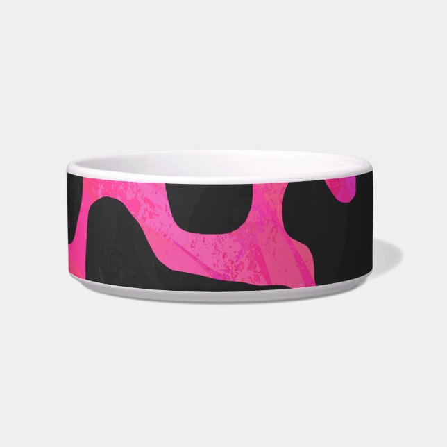 Kuh Hot Pink und Schwarz Print Napf (Rechts)