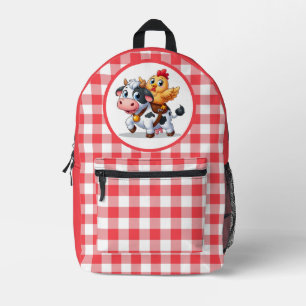 Kuh/Huhn niedlich Cartoon Bedruckter Rucksack