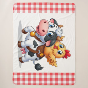 Kuh/Huhn niedlich Cartoon Sherpadecke