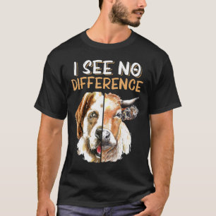 Kuh Hund Gesicht Ich sehe keinen Unterschied Vegan T-Shirt