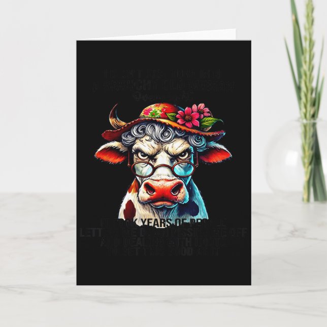 Kuh, ich bin doch nicht gerade in eine mürrische a karte (Vorderseite)