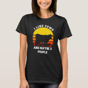Kuh Ich mag Kühe und vielleicht mag ich 3 Leute T-Shirt