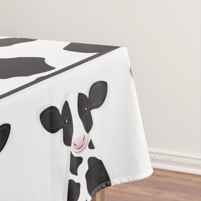 Kuh Illustration Druckfarm Tier Tischdecke (Beispiel)