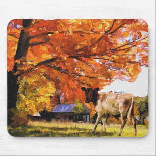 Kuh im Fall Mousepad