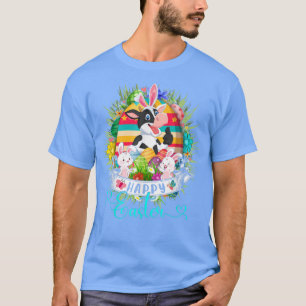 Kuh im Korb der Ostereier Niedliche Bunnies Happy T-Shirt