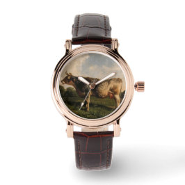 Kuh in einem Feld (Zuchttier) (von Filippo Palizzi Armbanduhr