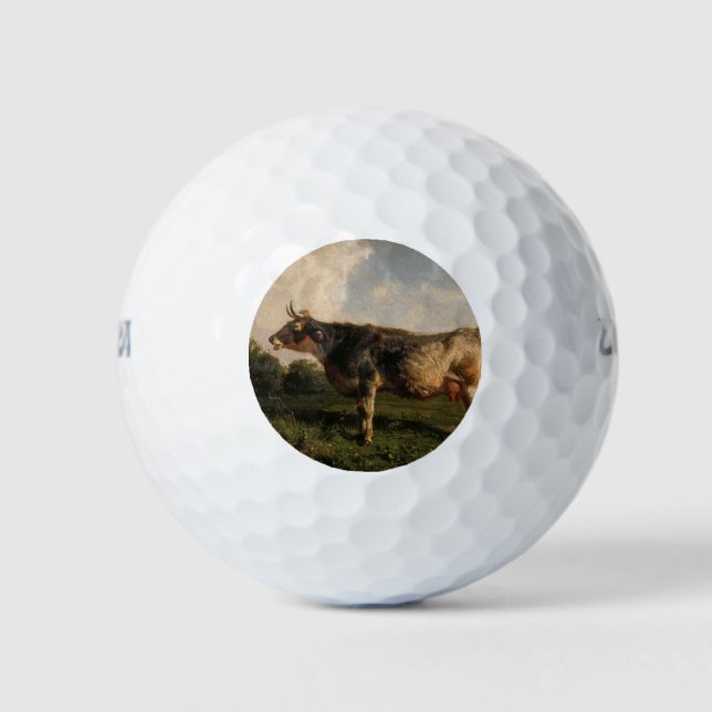 Kuh in einem Feld (Zuchttier) (von Filippo Palizzi Golfball (Vorderseite)